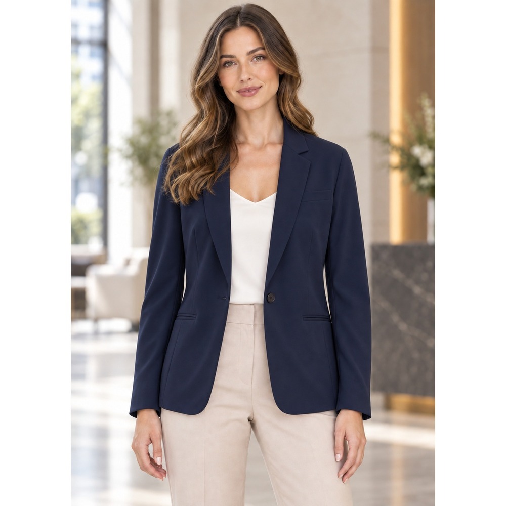 Old Navy Womens Navy Blue Single Button Blazer Jacket Size S NWT